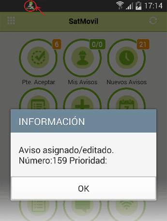 Aviso push usuario asignado